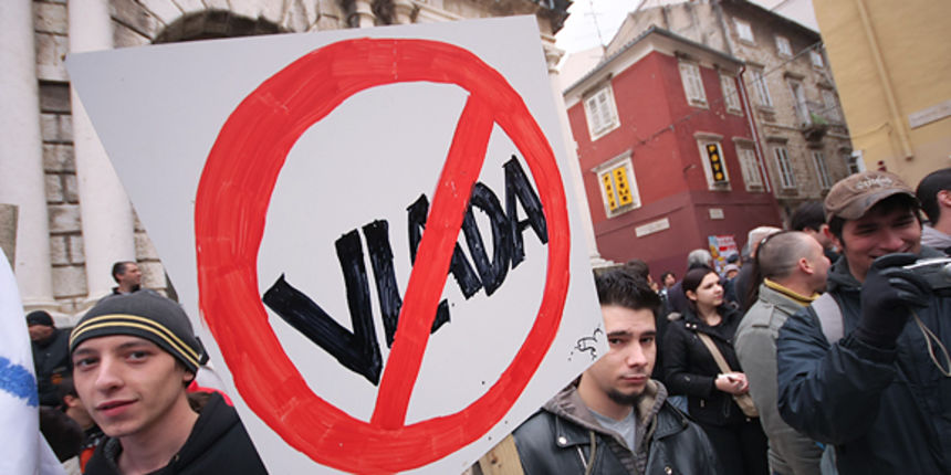 Prosvjedi u Zadru (foto:Saša Čuka)