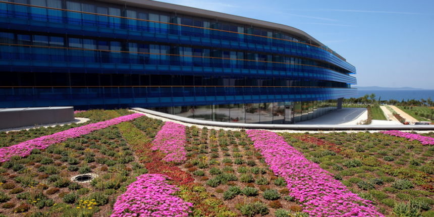 Zadar, 170611.
U Petrcanima pored Zadra uskoro se otvara hotel Iadera s 5 zvjezdica.Hotel ce imati 210 soba.
Na slici: detalj iz hotela.
Foto: Vladimir Ivanov / Cropix