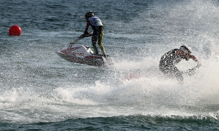 Vir: Slobodan trening na plaži Jadro pred utrke Alpe Adria Jest Ski Toura. Foto: Kažimir Škrbić/Virski list