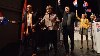 Predizborni skup koalicije “Hrvatska raste” u HNK Zadar, Foto: Dino Stanin/PIXSELL