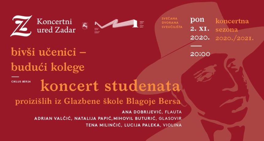 Koncert studenata proizišlih iz Glazbene škole Blagoje Bersa Koncert studenata proizišlih iz Glazbene škole Blagoje Bersa