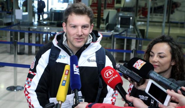 Zracna luka Zagreb, Zagreb – Hrvatska olimpijska delegacija uputila se na 22. Zimske olimpijske igre, koje ce se od 7. do 23. veljace odrzati u Sociju. Photo: Goran Jakus/PIXSELL