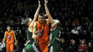 Sibenik ,170213.
Dvorana Baldekin 
Derbi utakmica izmedju GKK Sibenik i Sonik Puntamika Zadar za prvaka A2 Hrvatske kosarkaske lige Jug.
Na fotografiji:  Ivan Grgat 11 sib.
Foto: Niksa Stipanicev / CROPIX