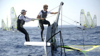 Zadar, 020909.
Europsko prvenstvo u jedrenju za klasu 49er 2009.
Danas se vozi treci dan regata na Europskom prvenstvu u klasi  49er koje se odrzava od 29. kolovoza do 5. rujna u organizaciji JK Uskok. 
Iako se start odgodio za vise od 2 sata odrzana su d