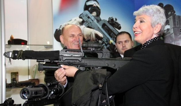 Jadranka Kosor na sajmu naoružanja, foto: danas.hr