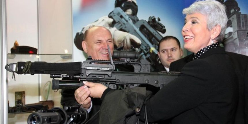 Jadranka Kosor na sajmu naoružanja, foto: danas.hr