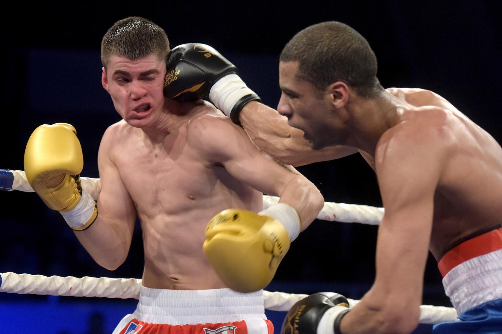 Svjetska boksacka liga, grupa B C1, kategorija 64 kg, Petar Cetinic (Croatian Knights) – Hassan Amzile (France Fighting Roosters).
