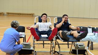 U organizaciji sekcije HZSN Zadar u dvorani 1 SC Višnjik održana je akcija dobrovoljnog darivanja krvi na kojoj je prikupljeno 25 doza tekućine koja život znači. Foto: Iva Perinčić