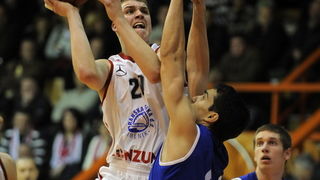 Sibenik, 240212.
Dvorana Baldelin.
Utamica 18 kola  A1 lige Jolly JBS Sibenik -Zadar.
Na slici: Gabric Tomislav.
Foto: Niksa Stipanicev / CROPIX