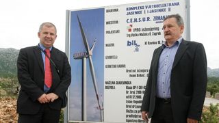 U opcini Jasenice zapoceli su pripremni radovi za podizanje vjetroelektrane. Projekt je predstavio nacelnik Martin Baricevic. Photo: Dino Stanin/PIXSELL U opcini Jasenice zapoceli su pripremni radovi za podizanje vjetroelektrane. Projekt je predstavio nacelnik Martin Baricevic. Photo: Dino Stanin/PIXSELL