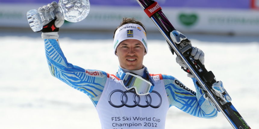 Schladming, 180312.
Zavrsnica Svjetskog kupa u skijanju, utrka muskog slaloma, Andre Myhrer svedski skijas, iskoristio lose voznje Kostelica i Hirschera te kao treci osvojio mali kristalni globus u slalomu.
Na slici: Andre Myhrer.
Foto: Drago Sopta / CROP