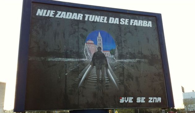 rat plakatima u zadru, foto: tportal.hr