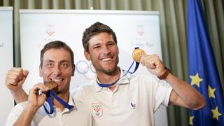 Svečani doček svjetskih prvaka Fantele i Marenića u Zračnoj luci Zagreb. Foto: Petar Glebov/PIXSELL