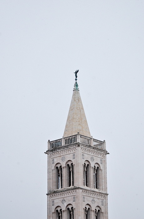 Bura i snijeg u Zadru 1. veljače 2012, Foto: Duje Surać