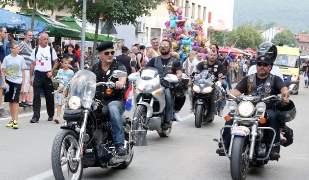 05.08.2015., Knin – Marko Perkovic Thompson predvodio kolonu bajkera od Cavoglava do Knina. Photo: Dusko Jaramaz/PIXSELL