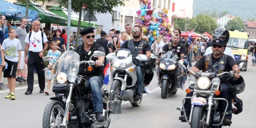 05.08.2015., Knin – Marko Perkovic Thompson predvodio kolonu bajkera od Cavoglava do Knina. Photo: Dusko Jaramaz/PIXSELL