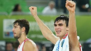 Velika hrvatska fešta u ljubljanskim Stožicama nakon plasmana u polufinale Eurobasketa, Foto. Igor Kralj/PIXSELL Velika hrvatska fešta u ljubljanskim Stožicama nakon plasmana u polufinale Eurobasketa, Foto. Igor Kralj/PIXSELL