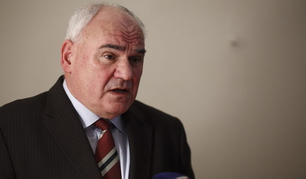 Zagreb, 220213.Hrvatsko drustvo pisaca organiziralo je, u vili Arko u Basaricekovoj ulici, skup povodom 100. obljetnice rodjenja hrvatskog knjizevnika Ranka MarinovicaNa fotografiji: Velimir Viskovic, leksikograf.Foto: Dragan Matic / CROPIX