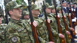 Svecanim postrojavanjem i mimohodom kroz grad postrojbi sudionica obiljezena je 22. obljetnica vojno-redarstvene akcije Maslenica. Photo: Dino Stanin/PIXSELL Svecanim postrojavanjem i mimohodom kroz grad postrojbi sudionica obiljezena je 22. obljetnica vojno-redarstvene akcije Maslenica. Photo: Dino Stanin/PIXSELL