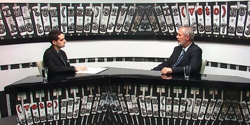 Sanjin Španović i Ante Sanader u emisiji Veto Jabuka TV