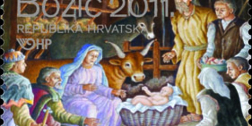 Rođenje Isusovo kao središnji božićne poštanske marke, foto: Korporativne komunikacije Rođenje Isusovo kao središnji božićne poštanske marke, foto: Korporativne komunikacije