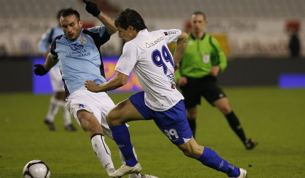 Split, 130310.
Stadion na Poljudu.
Nogomet, T- Com 1. HNL susret 20. kola Hajduk – Rijeka.
Na fotografiji: Anas Sharbini.
Foto: Vladimir Dugandzic / CROPIX