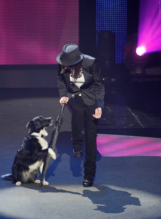 Zagreb, 191110. 
Studio 2 Jadran filma, Oporovecka 12.
Treca polufinalna emisija Supertalent showa Nove TV. 
Na slici: Maja Terzic i Nessa – jedna od dvije pobjednice.
Foto: Nina Djurdjevic / CROPIX