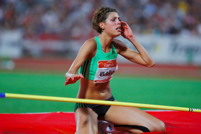 Zagreb, 130911.
IAAF World Challenge Zagreb 2011, 
61. memorijal Borisa Hanzekovica na atletskom stadionu Mladost na Savi.
Na slici: Blanka Vlasic.
Foto: Goran Mehkek / CROPIX