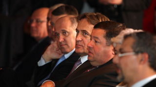 Zadar, 031111. 
Hotel Kolovare.
Predsjednica Vlade RH  Jadranka Kosor u drustvu svojih ministara Bozidara Kalmete, Petra Cobankovica, Jasena Mesica i Branka Bacica otvorila je 21. medjunarodnu manifestaciju vinogradara i vinara Sabatina 2011.
Na slici: Br