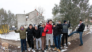 Snijeg u Bibinjama 3. veljače 2012, Foto: Leo Banić