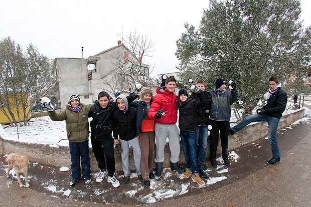 Snijeg u Bibinjama 3. veljače 2012, Foto: Leo Banić