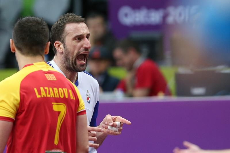 Doha, Katar – 24. svjetsko rukometno prvenstvo, 4. kolo, grupa B, Makedonija- Hrvatska. Photo: Goran Stanzl/PIXSELL