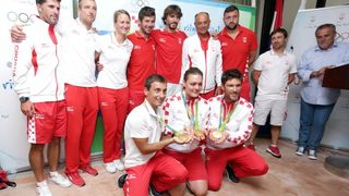 Hrvatski olimpijci svečano dočekani na Plesu. Sandra Perković, Šime Fantela, Igor Marenić, Tonči Stipanović. Photo: Luak Sanzl/PPIXSELL Hrvatski olimpijci svečano dočekani na Plesu. Sandra Perković, Šime Fantela, Igor Marenić, Tonči Stipanović. Photo: Luak Sanzl/PPIXSELL