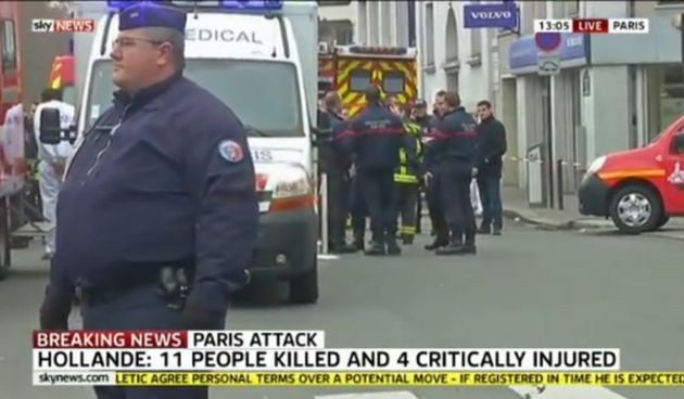 Teroristički napad na redakciju Charlie Hebdoe satiričnog magazia u Parizu, screenshot: BBCIIndex