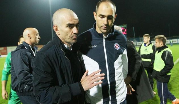 26.04.2014., Gradski stadion, Koprivnica – MAXtv 1. HNL, 33. kolo, NK Slaven Belupo – HNK Hajduk. Sudac Marko Matoc pred kraj utakmice pokazao je treneru Hajduka crveni karton zbog stalnih prigovora, no trener Splicana odbio je izaci iz igre pa ga je zast