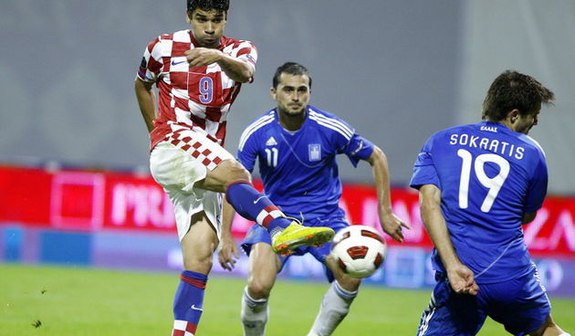 Zagreb, 070910.Stadion Maksimir.Kvalifikacijska utakmica za Euro 2012 Hrvatska – Grcka.Na slici:Eduardo da Silva.Foto: Goran Mehkek / CROPIX