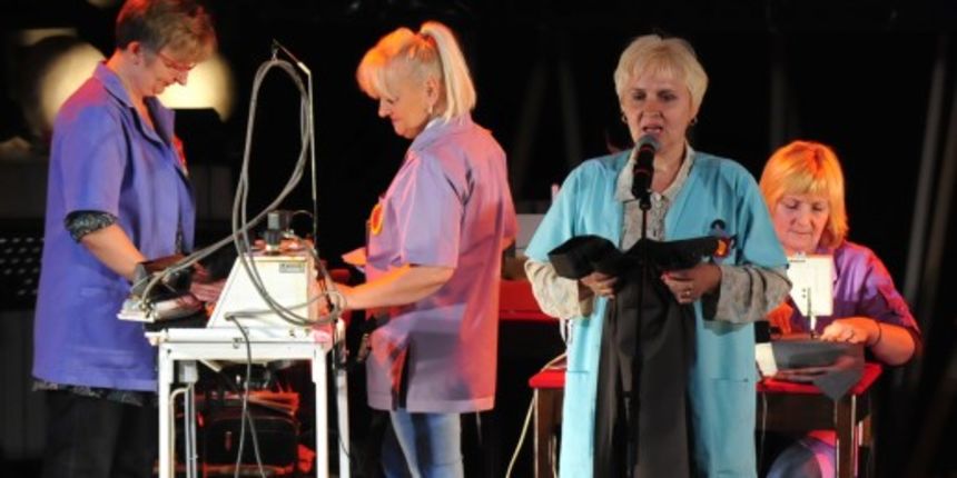 Performans za radnice u Kamenskom, foto: M. Anicic, Novi list Performans za radnice u Kamenskom, foto: M. Anicic, Novi list