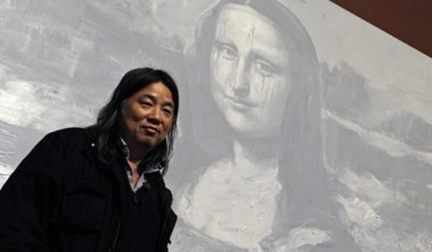 Yan Pei-Ming i siva ‘Mona Lisa'(foto:tportal.hr)