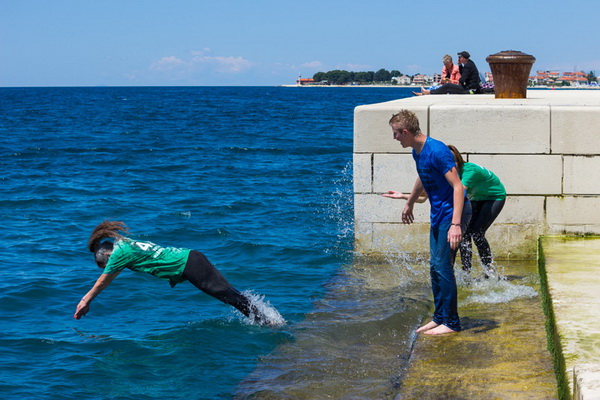 Ludijada maturanata na zadarskoj rivi 17. svibnja 2016. Foto: Bojan Bogdanić