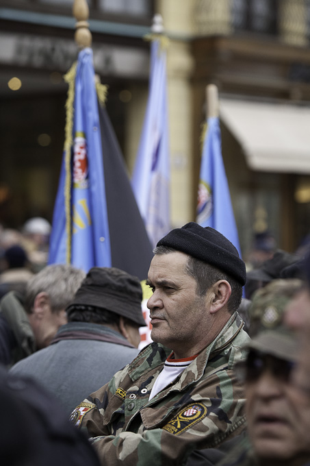 Zadarski branitelji na prosvjedu u Zagrebu 26. veljace 2011, Foto: Leo Banic Zadarski branitelji na prosvjedu u Zagrebu 26. veljace 2011, Foto: Leo Banic