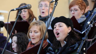 Zadar, 221212.
Predblagdansko subotnje jutro na zadarskom Poluotoku bilo je bogato raznim dogadjanjima. U isto vrijeme su zadarski zborovi, limena glazba i pojedini pjevaci udruzili snage te izvodili Bozicne pjesme.
Na fotografiji: zbor Petar Zoranic.
Fot Zadar, 221212.
Predblagdansko subotnje jutro na zadarskom Poluotoku bilo je bogato raznim dogadjanjima. U isto vrijeme su zadarski zborovi, limena glazba i pojedini pjevaci udruzili snage te izvodili Bozicne pjesme.
Na fotografiji: zbor Petar Zoranic.
Fot