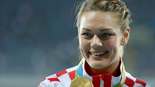 PI Rio de Janeiro, ceremonija dodjele medalja u ženskom disku: zlatnu medalju osvojila je Sandra Perković. Photo: Igor Kralj/PIXSELL PI Rio de Janeiro, ceremonija dodjele medalja u ženskom disku: zlatnu medalju osvojila je Sandra Perković. Photo: Igor Kralj/PIXSELL
