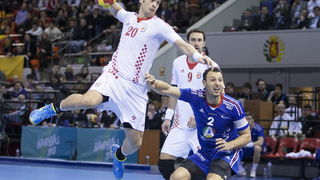 Zaragoza, Spanjolska, 230113.
Gradska dvorana Principe Felipe.
Svjetsko prvenstvo u rukometu za muskarce Spanjolska 2013.
Utakmica cetvrtfinala izmedju reprezentacija Hrvatske i Francuske.
Na fotografiji: Damir Bicanic.
Foto: Ante Cizmic / CROPIX