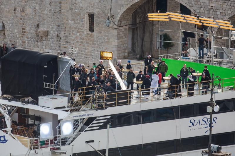 Snimanje Star Wars sage. Snimalo se na brodu Sea Star koji nije mogao isploviti kako je predvidjeno zbog jake bure. Photo: Grgo Jelavic/PIXSELL