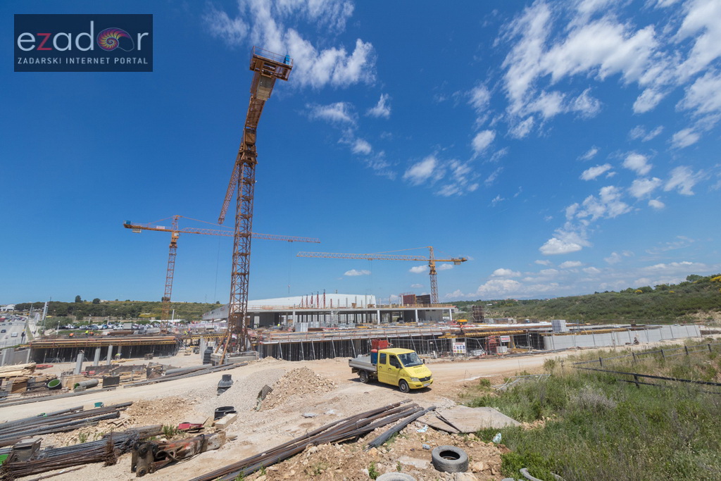 Radovi na proširenju trgovačkog centra Supernova Zadar