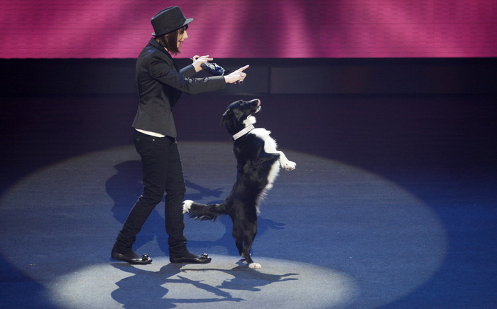 Zagreb, 191110. 
Studio 2 Jadran filma, Oporovecka 12.
Treca polufinalna emisija Supertalent showa Nove TV. 
Na slici: Maja Terzic i Nessa – jedna od dvije pobjednice.
Foto: Nina Djurdjevic / CROPIX
