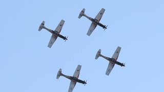 Šibenik: Akrobacijska grupa Krila oluje nakon 8 godina nastupila na Dječjem festivalu, Photo: Dusko Jaramaz/PIXSELL