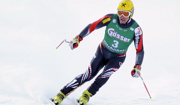 Kitzbuhel, 210111.
Fis Audi World Cup, Svjetski skijaski kup u Kitzbuhelu utrka Super G.
Na slici: Ivica Kostelic pobjednik Super G.
Foto: Drago Sopta / CROPIX