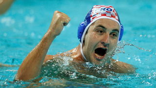 Zagreb, 050910.
Bazen Mladost na Savi.
29. Europsko prvenstvo u vaterpolu.
Hrvatska – Italija
Na fotografiji: Niksa Dobud.
Foto: Ronald Gorsic / CROPIX