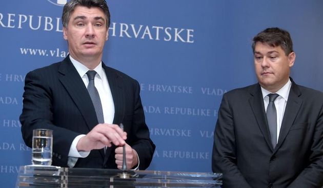 Nakon sjednice Vlade RH, premijer Zoran Milanovic i ministar financija Boris Lalovac odrzali su konfrenciju za medije. Photo: Patrik Macek/PIXSELL